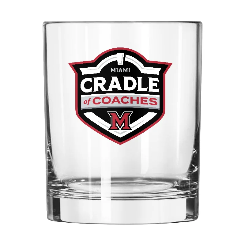 Personalized Team Mug For Event Customization-Miami Ohio Cradle of Coaches 14oz Rocks Glass