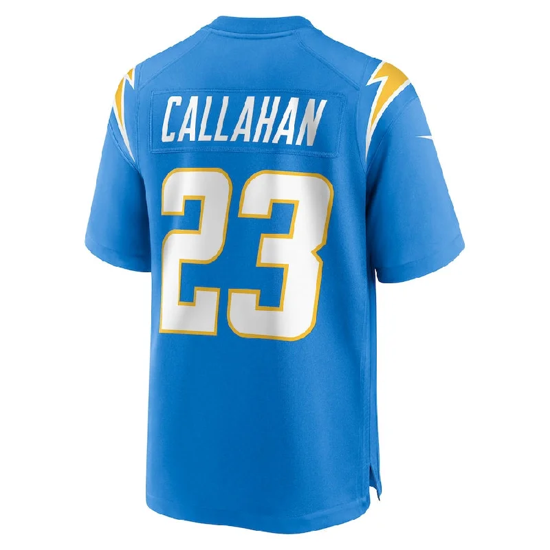 Rugby Jersey For Custom Designs & Printing-LA.Chargers #23 Bryce Callahan Powder Blue Game Jersey Stitched American Football Jerseys