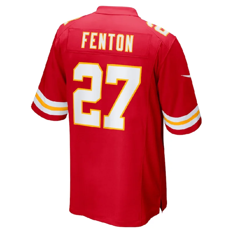 Personalized Rugby Jersey For Special Anniversaries-KC.Chiefs #27 Rashad Fenton Red Game Jersey Stitched American Football Jerseys