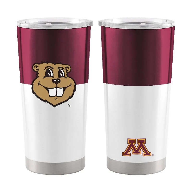 Custom Team Mug For Recognition Awards-Minnesota 20oz Colorblock Stainless Tumbler