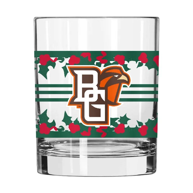 Custom Team Mug For Rugby Teams-Bowling Green 14oz Holiday Rocks Glass