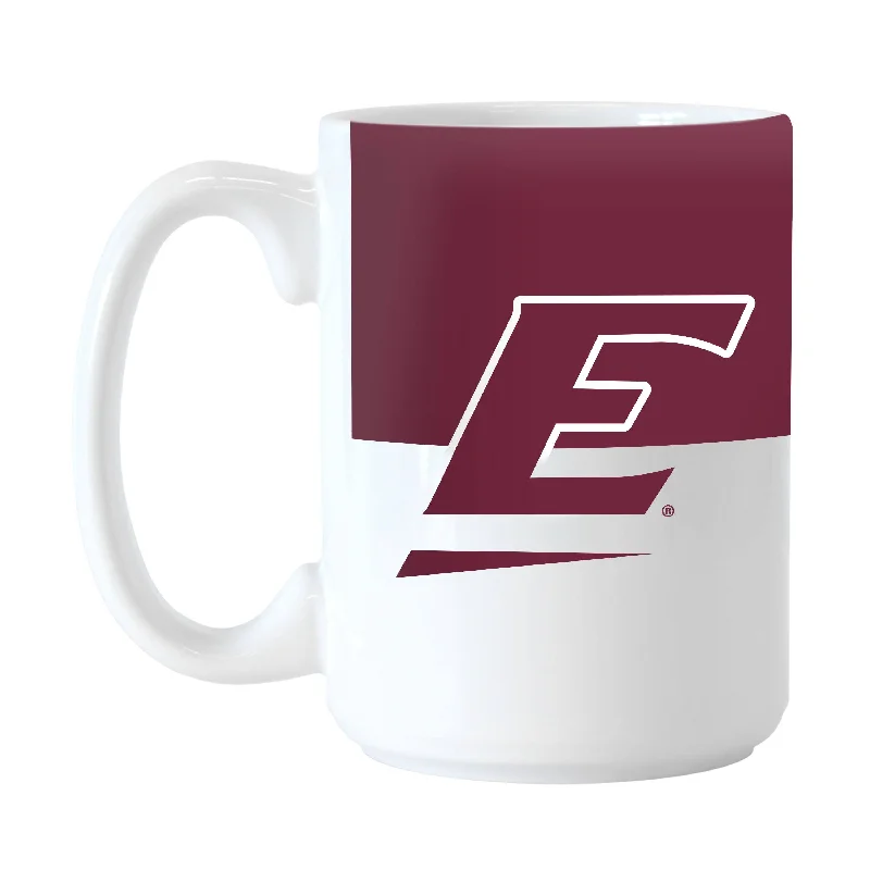 Personalized Team Mug For Award Ceremonies-Eastern Kentucky 15oz Colorblock Sublimated Mug