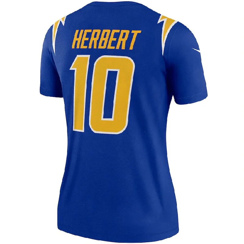 Custom Rugby Jersey For Players-LA.Chargers #10 Justin Herbert Royal Legend Jersey Stitched American Football Jerseys