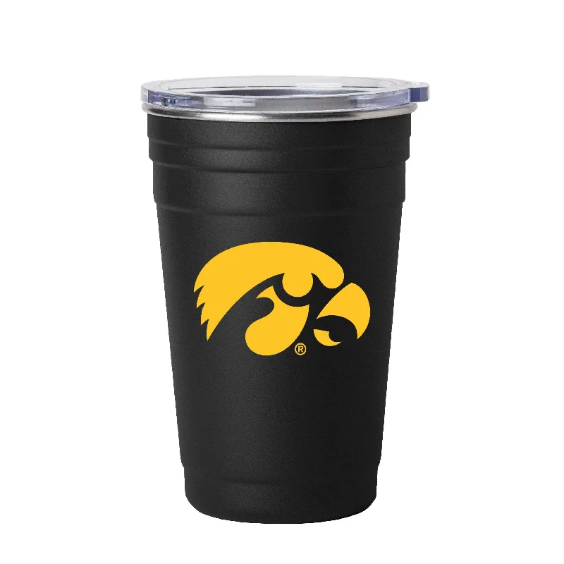 Custom Team Mug For Corporate Events-Iowa 22oz Flipside Stainless Cup