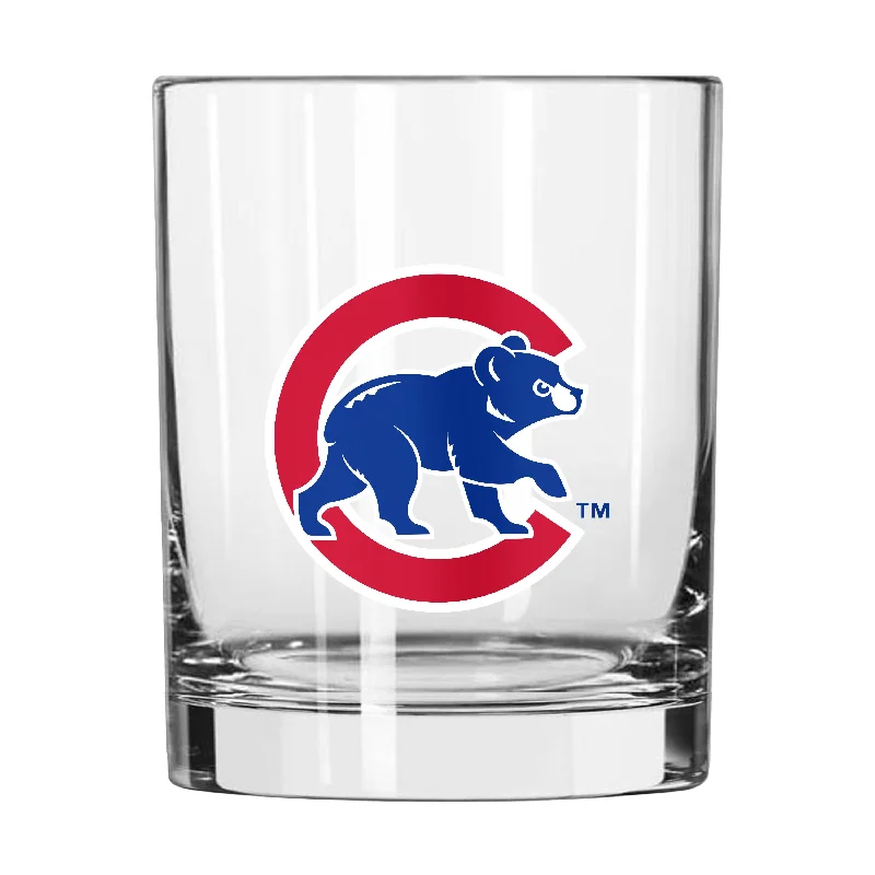 Custom Team Mug For Sponsors-Chicago Cubs Walking Bear 14oz Rocks Glass