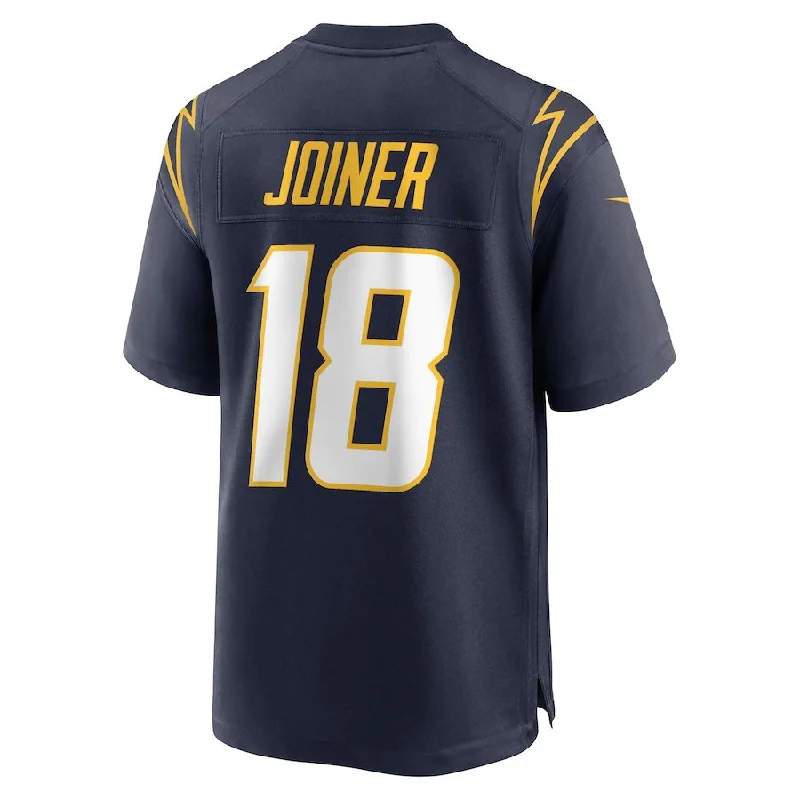 Custom Rugby Jersey For Fundraising Events-LA.Chargers #18 Charlie Joiner Navy Retired Player Jersey Stitched American Football Jerseys