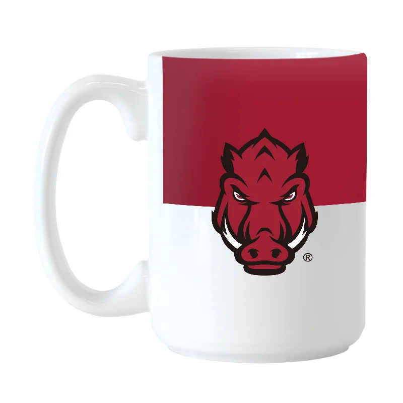 Personalized Team Mug For Prize Distribution-Arkansas 15oz Colorblock Sublimated Mug