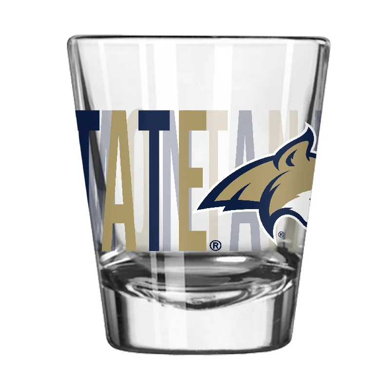 Custom Team Mug For Team Leader Recognition-Montana State 2oz Overtime Shot Glass