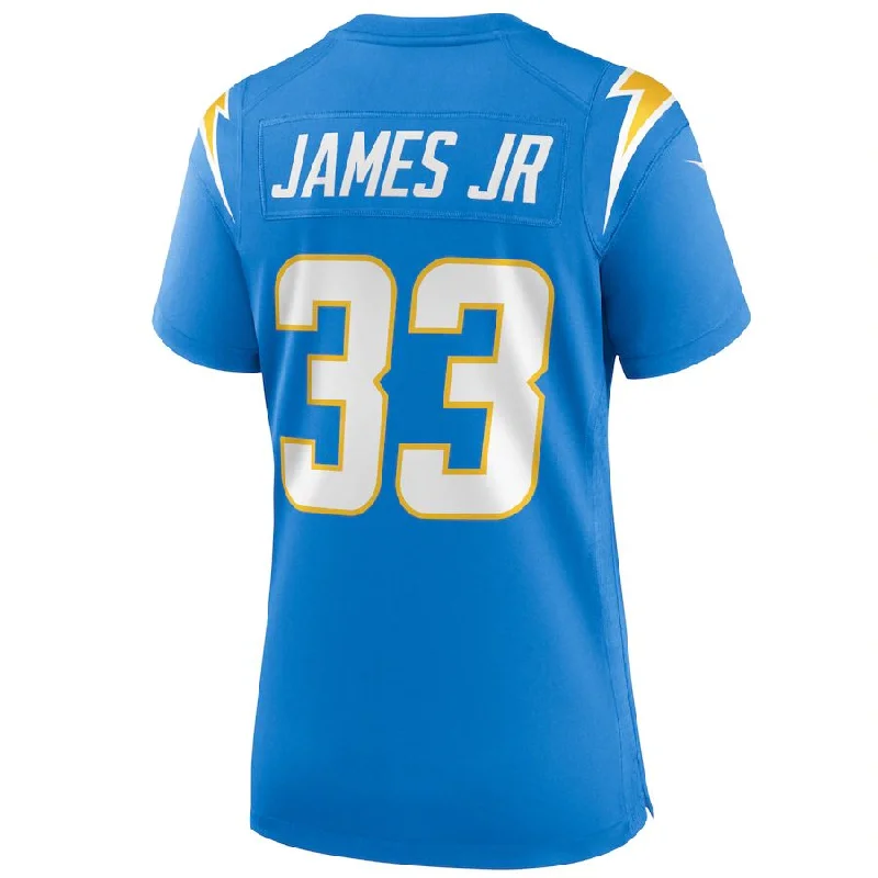 Rugby Jersey With Custom Logos & Text-LA.Chargers #33 Derwin James Powder Blue Game Jersey Stitched American Football Jerseys