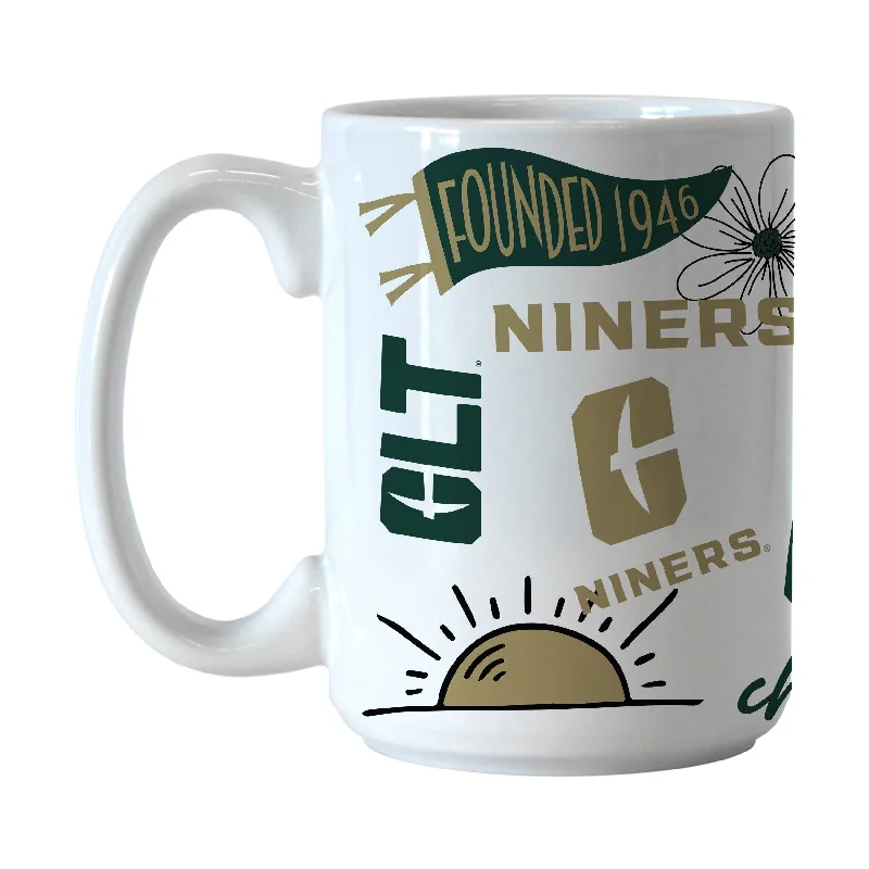 Team Mug For League Celebrations-North Carolina Charlotte 15oz Native Sublimated Mug