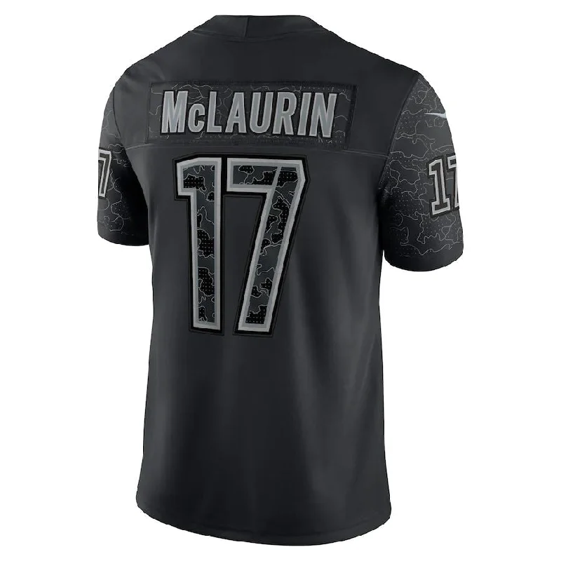 Rugby Jersey For Fun League Competitions-W.Commanders #17 Terry McLaurin Black RFLCTV Limited Jersey Stitched American Football Jerseys