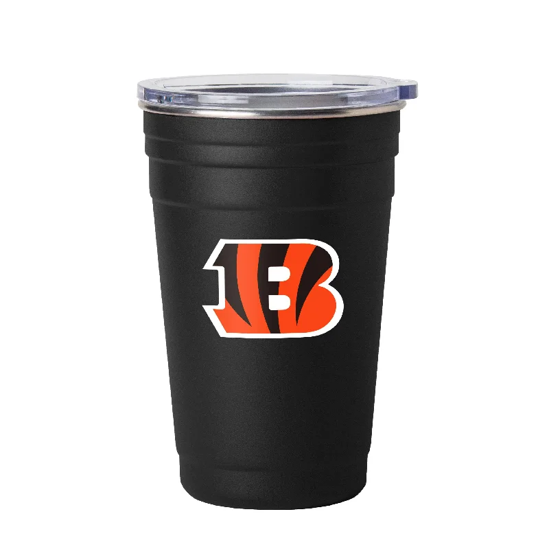 Personalized Team Mug For Corporate Sports Teams-Cincinnati Bengals 22oz Flipside Stainless Cup