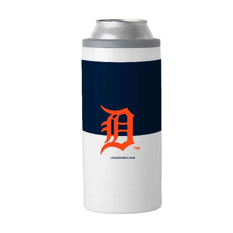 Team Mug With Player Quotes-Detroit Tigers Slim Colorblock Can Coolie