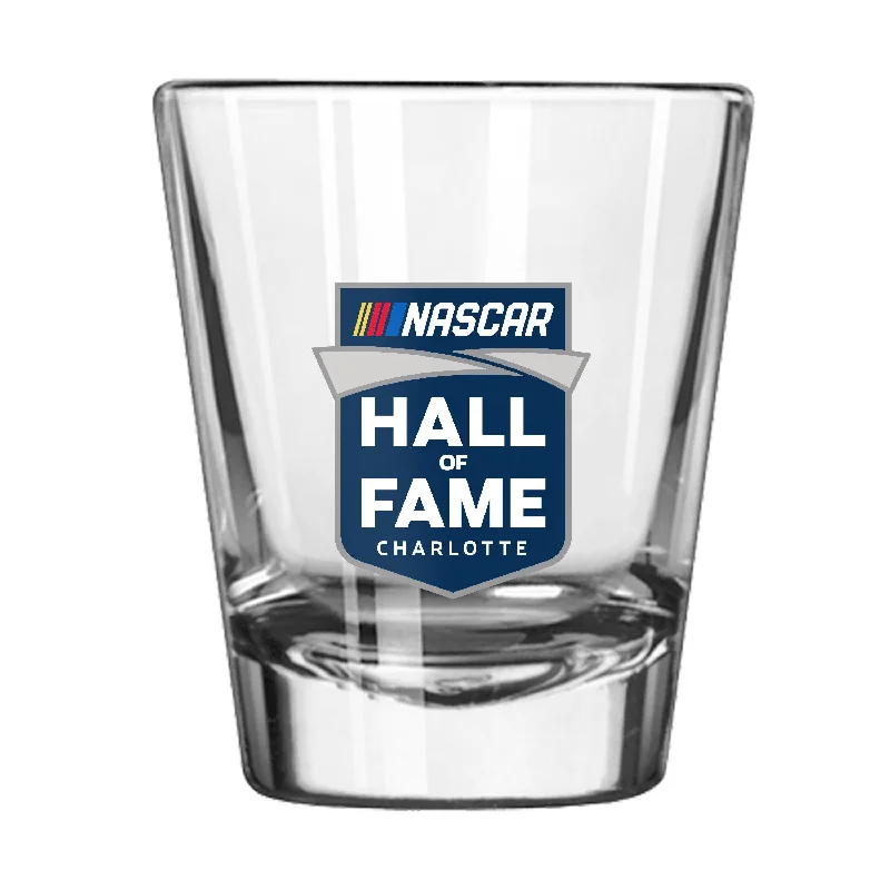 Custom Team Mug For Alumni Events-Nascar Hall of Fame 2oz Logo Shot Glass