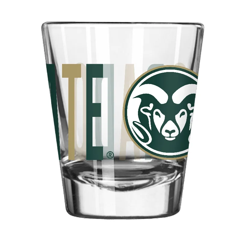 Team Mug With Custom Graphics & Colors-Colorado State 2oz Overtime Shot Glass