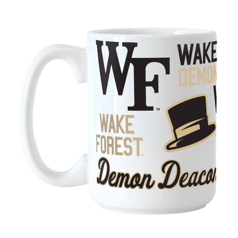 Custom Team Mug For Team Bonding-Wake Forest 15oz Spirit Sublimated Mug