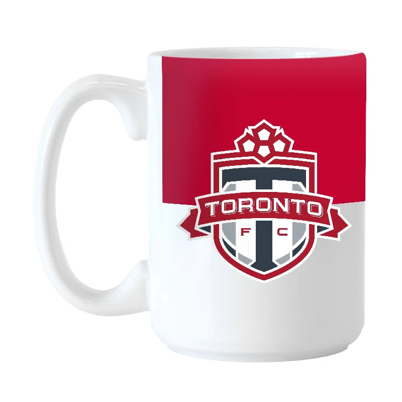 Custom Team Mug For Team Celebrations-Toronto FC 15oz Colorblock Sublimated Mug