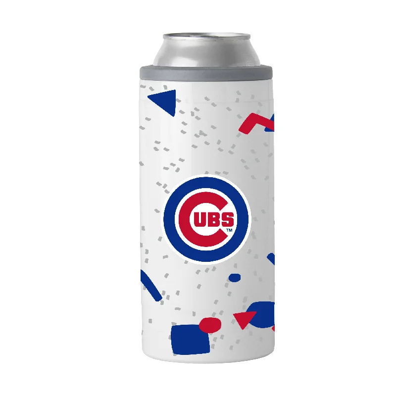 Custom Team Mug For International Fans-Chicago Cubs 12oz Flashback Slim Can Coolie