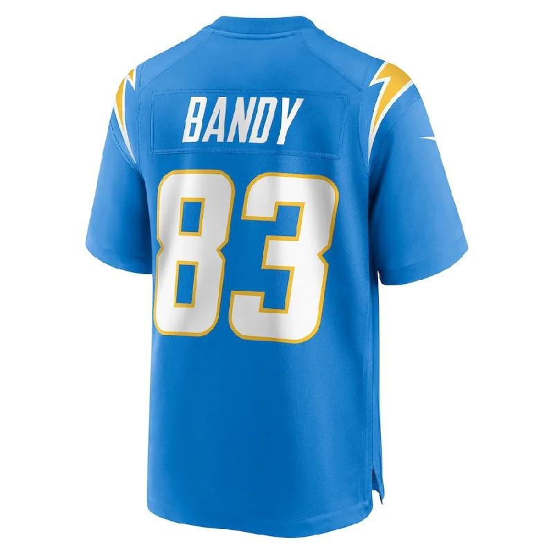 Rugby Jersey For Custom Player Apparel-LA.Chargers #83 Michael Bandy Powder Blue Player Game Jersey Stitched American Football Jerseys