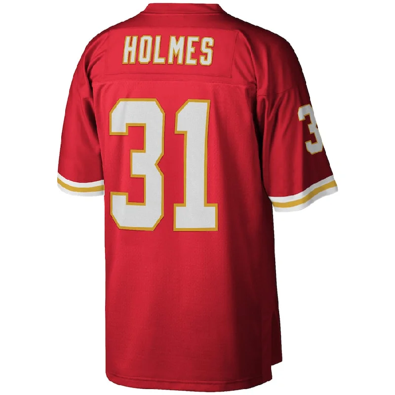 Personalized Rugby Jersey For Holiday Season-KC.Chiefs #31 Priest Holmes Mitchell & Ness Red 2002 Legacy Replica Jersey Stitched American Football Jerseys