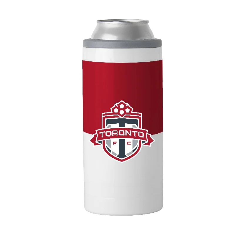 Team Mug For Year-End Team Gifts-Toronto FC 12oz Colorblock Slim Can Coolie