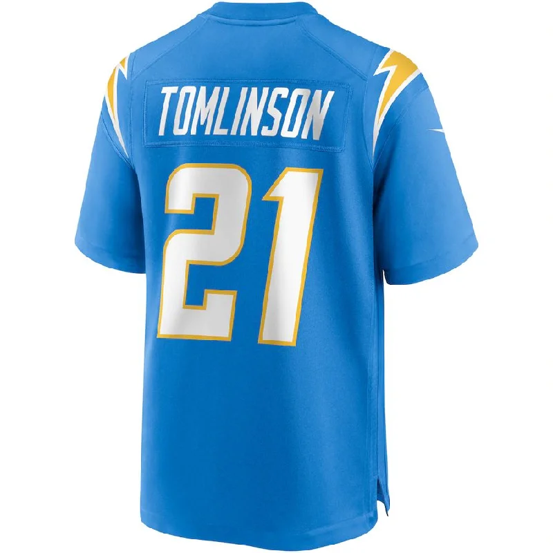 Rugby Jersey For Youth Programs & Activities-LA.Chargers #21 LaDainian Tomlinson Powder Blue Game Retired Player Jersey Stitched American Football Jerseys