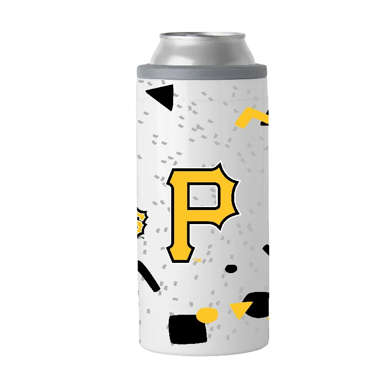 Team Mug For School Teams & Clubs-Pittsburgh Pirates 12oz Flashback Slim Can Coolie