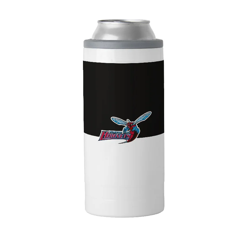 Team Mug For Official Event Merchandise-Delaware State 12oz Colorblock Slim Can Coolie