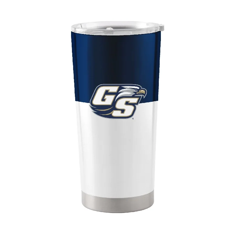 Team Mug With Personalized Player Names-Georgia Southern 20oz Colorblock Stainless Tumbler