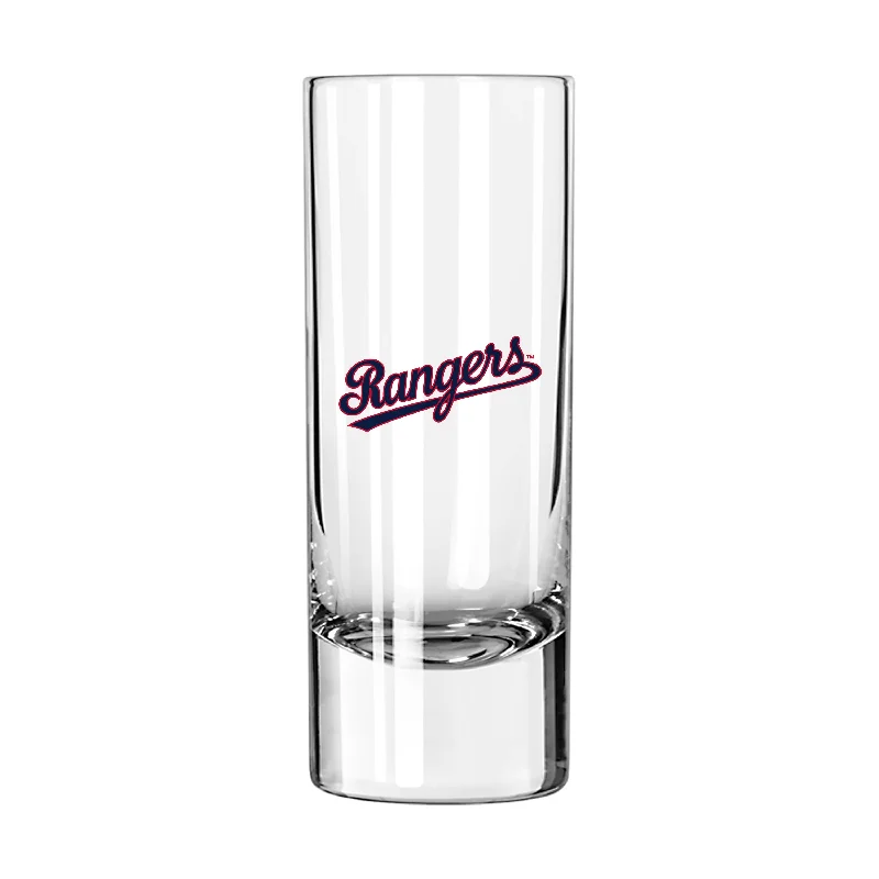 Custom Team Mug For Special Player Gifts-Texas Rangers 2.5oz 1984 Lettering Glass Shooter