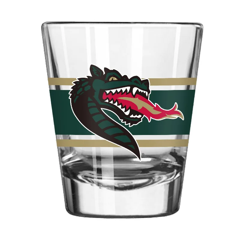 Team Mug With Logo-UAB 2oz Stripe Shot Glass