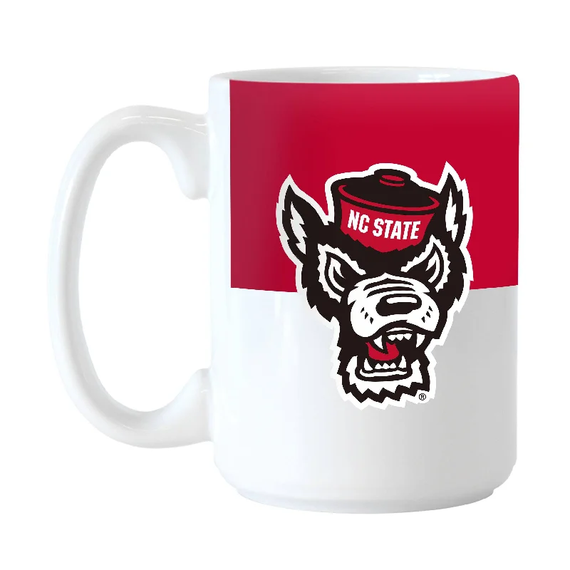 Custom Team Mug For Fan Engagement-NC State 15oz Colorblock Sublimated Mug