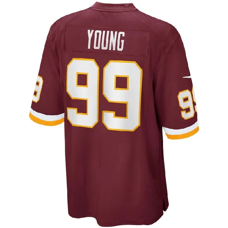 Rugby Jersey For Special Event Promotions-W.Football Team #99 Chase Young  Burgundy Player Game Jersey Stitched American Football Jerseys