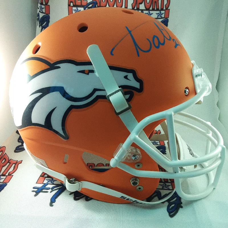 Rugby Helmet For Custom Training Gear-Aqib Talib Replica Signed Autographed Full-size Replica Helmet JSA-