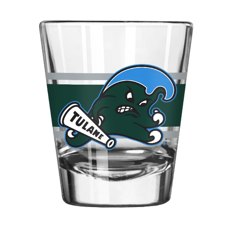 Personalized Team Mug For Team Milestones-Tulane 2oz Stripe Shot Glass