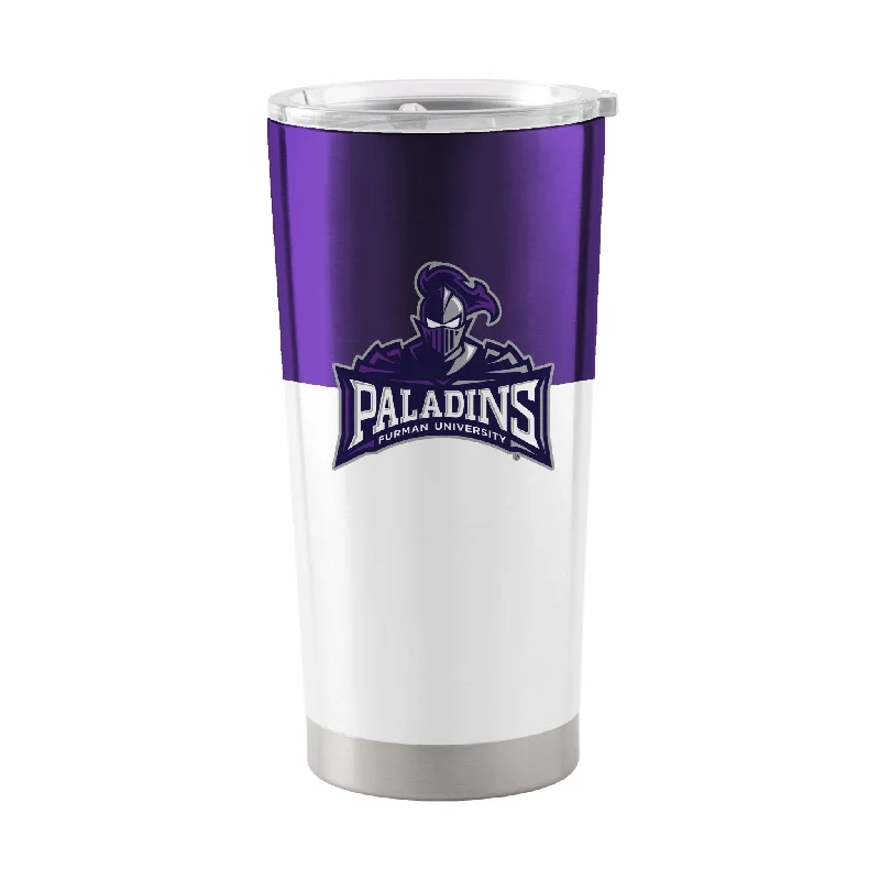 Personalized Team Mug For Local Teams-Furman 20oz Colorblock Stainless Tumbler