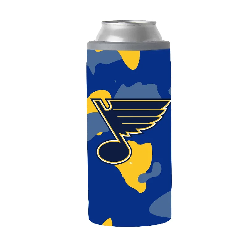 Custom Team Mug For Volunteer Recognition-St. Louis Blues 12oz Camo Slim Can Coolie