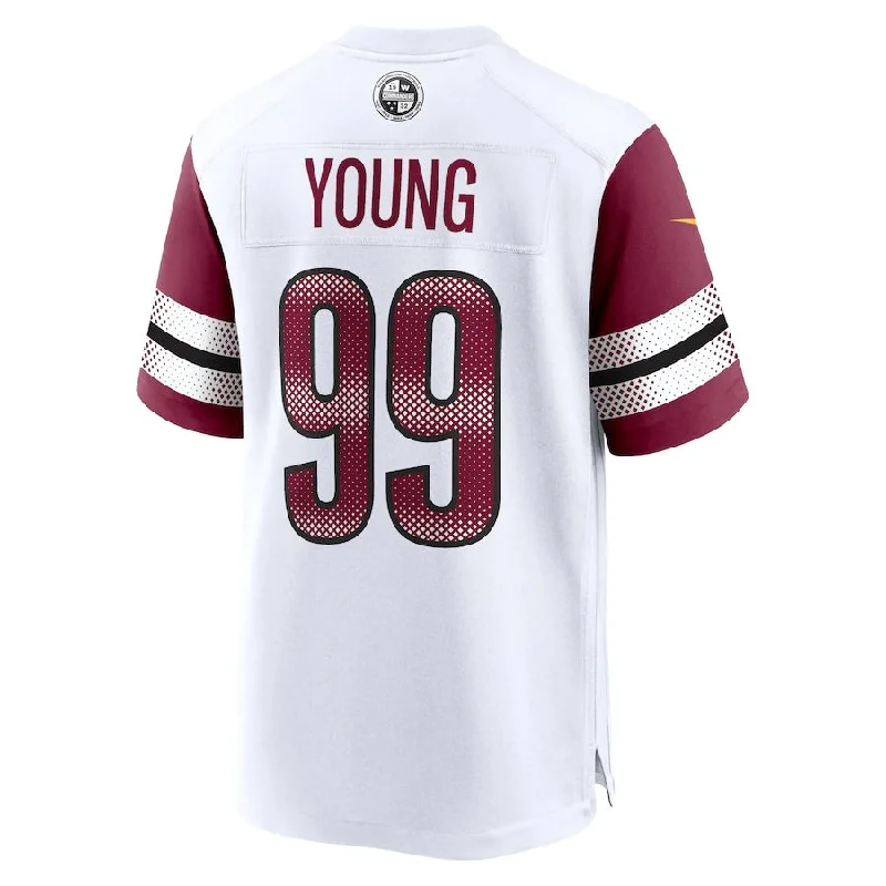 Custom Rugby Jersey For International Tournaments-W.Commanders #99 Chase Young White Game Jersey Stitched American Football Jerseys