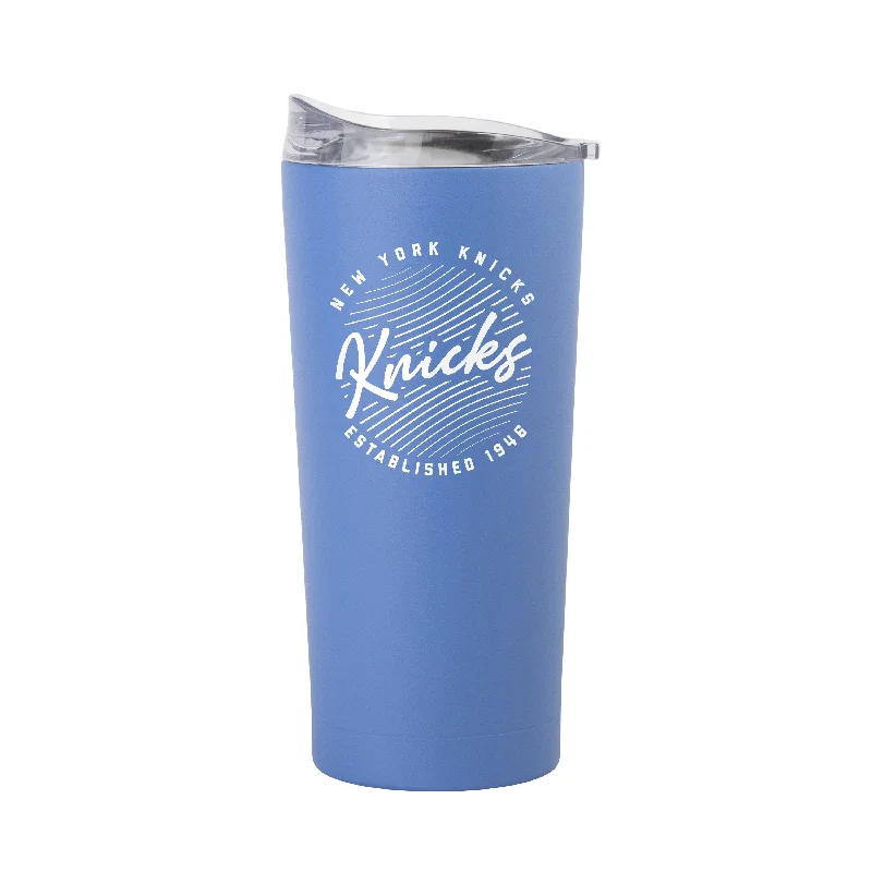 Custom Team Mug For Team Members-New York Knicks 20oz Retro Script Arctic Powder Coat Tumbler