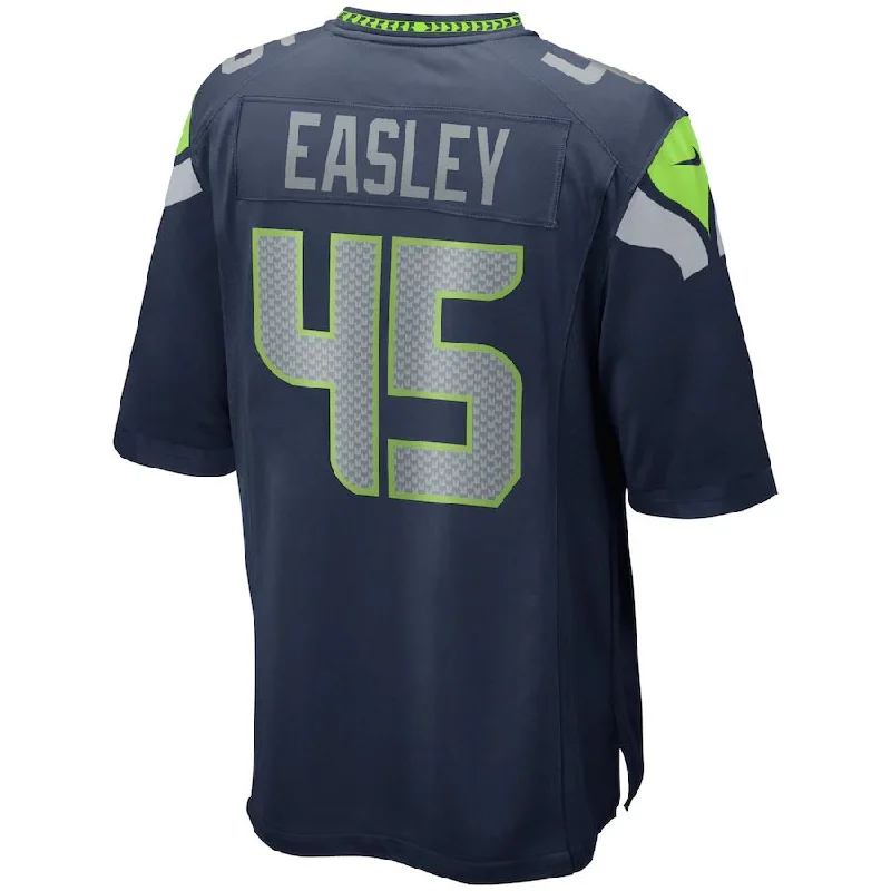 Rugby Jersey With Custom Graphics-S.Seahawks #45 Kenny Easley College Navy Game Retired Player Jersey Stitched American Football Jerseys