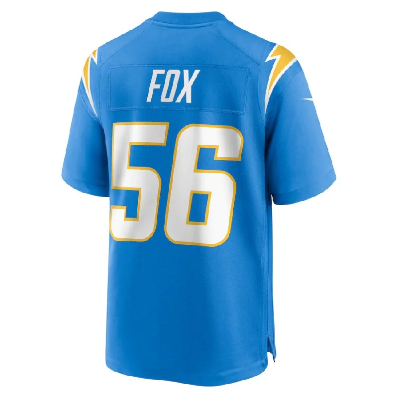 Rugby Jersey For Youth Teams & Leagues-LA.Chargers #56 Morgan Fox Powder Blue Player Game Jersey Stitched American Football Jerseys