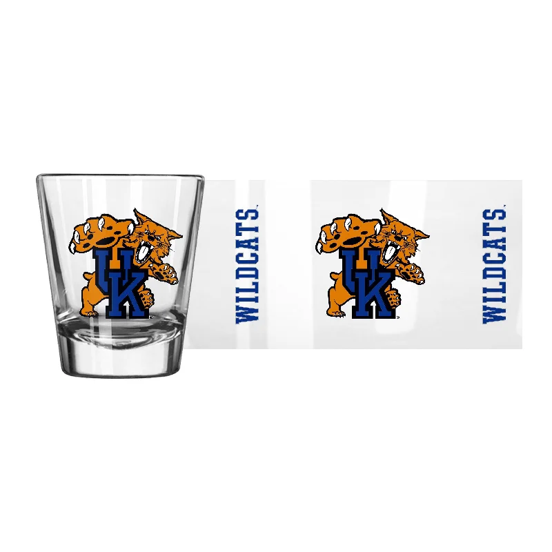 Team Mug With Custom Player Graphics-Kentucky Wildcat Logo 2oz Gameday Shot Glass