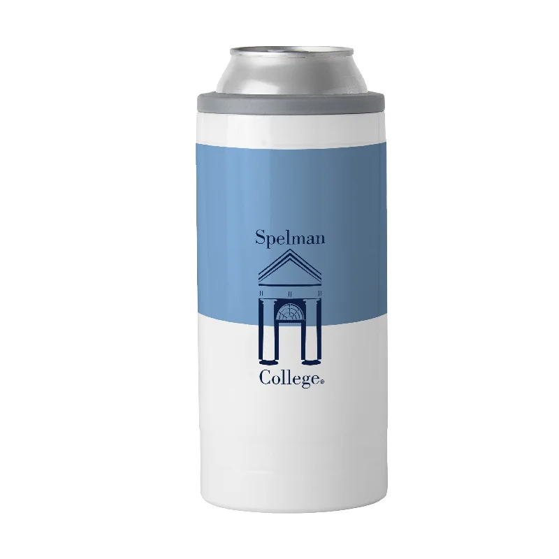 Custom Team Mug For National Fan Engagement-Spelman College 12oz Colorblock Slim Can Coolie