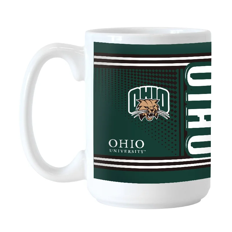 Custom Team Mug For Fan Support-Ohio Bobcats 15oz Hero Sublimated Mug