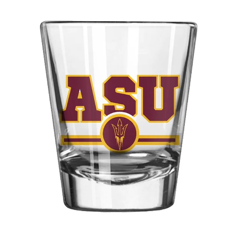 Personalized Team Mug For Match Days-Arizona State 2oz Letterman Shot Glass