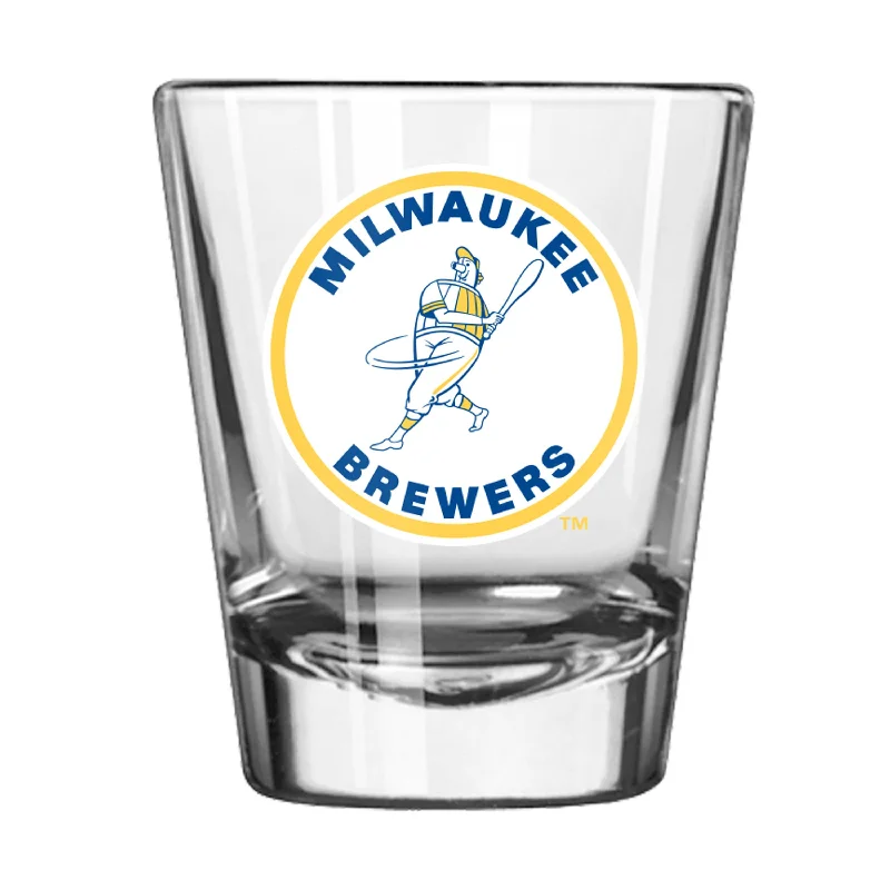 Custom Team Mug For Personalized Event-Milwaukee Brewers 2oz Retro Shot Glass