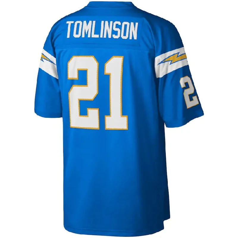 Custom Rugby Jersey For Event Partnerships-LA.Chargers #21 LaDainian Tomlinson Mitchell & Ness Powder Blue Legacy Replica Jersey Stitched American Football Jerseys