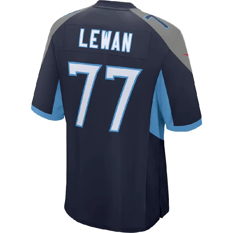 Personalized Rugby Jersey For Local Supporters-T.Titans #77 Taylor Lewan Navy Game Jersey Stitched American Football Jerseys