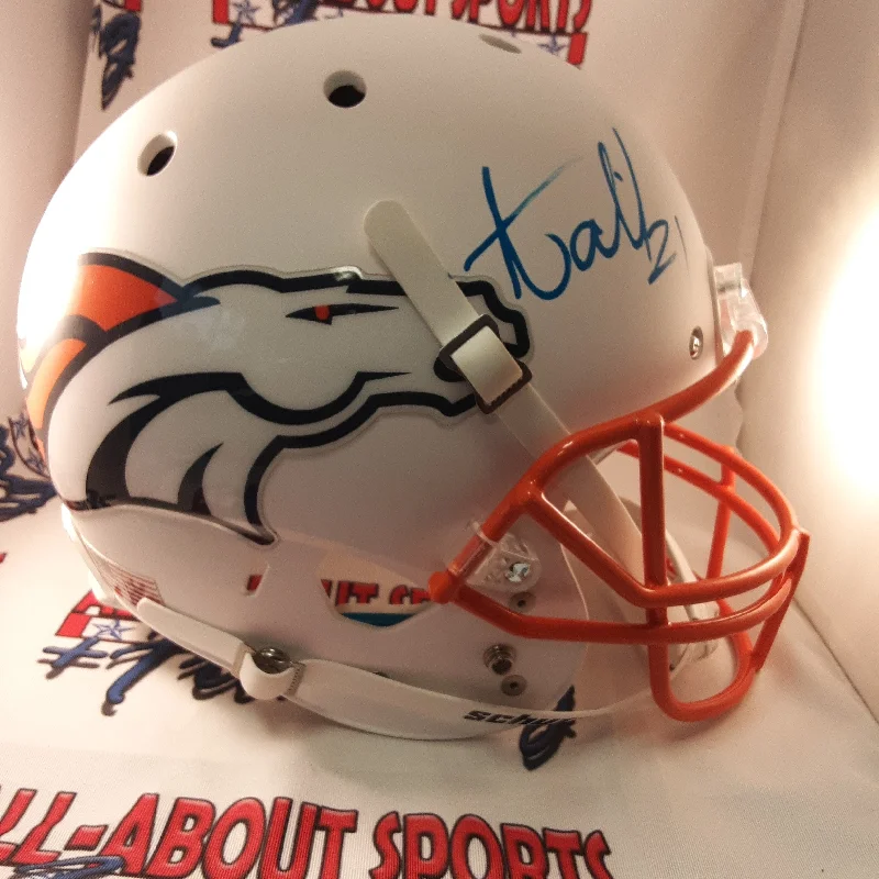 Custom Rugby Helmet For Sports Camps-Aqib Talib Replica Signed Autographed Full-size Replica Helmet JSA-