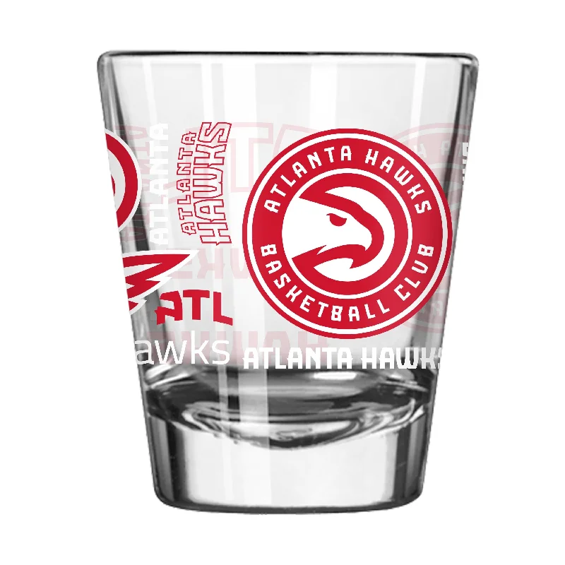 Custom Team Mug For Sports Merchandise-Atlanta Hawks 2oz Spirit Shot Glass